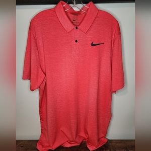 Nike Tigerwoods Mens Red Dri-Fit Golf Polo Size XL